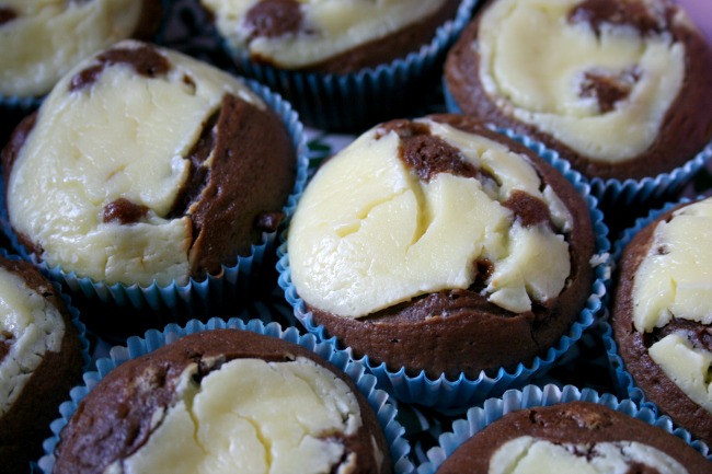 Double Chocolate Cheescake Muffins