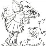 Die kleine Elfe Elsa… Wer wohnt da hinter der Elfentür? #Ausmalbild