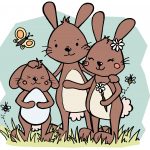 Hallo Hasenfamilie – Seid ihr schon in Osterstimmung? #Ausmalbild