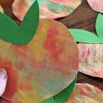 DIY für Kinder – Apfel-Fensterbilder aus Kaffeefilter